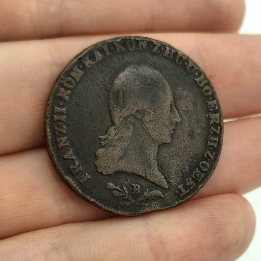 Austrian Empire Francis II 6 Kreuzers 1800 Copper Coin