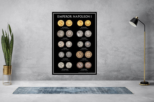 Emperor Napoleon I A4 Coin Poster