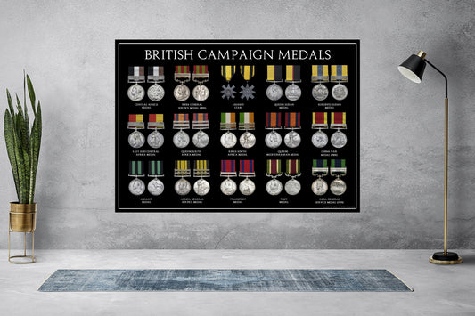 British Victorian Campaign Medals A3 Poster No3 (Sudan, Boer War Ect)