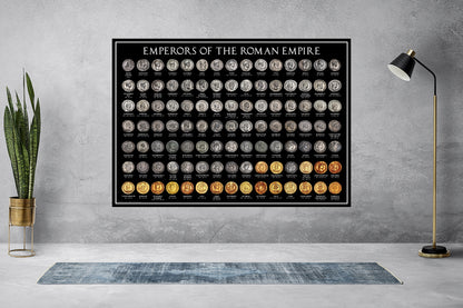 Emperors of the Roman Empire A3 Coin Poster