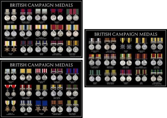 British Victorian Campaign Medals Poster Set