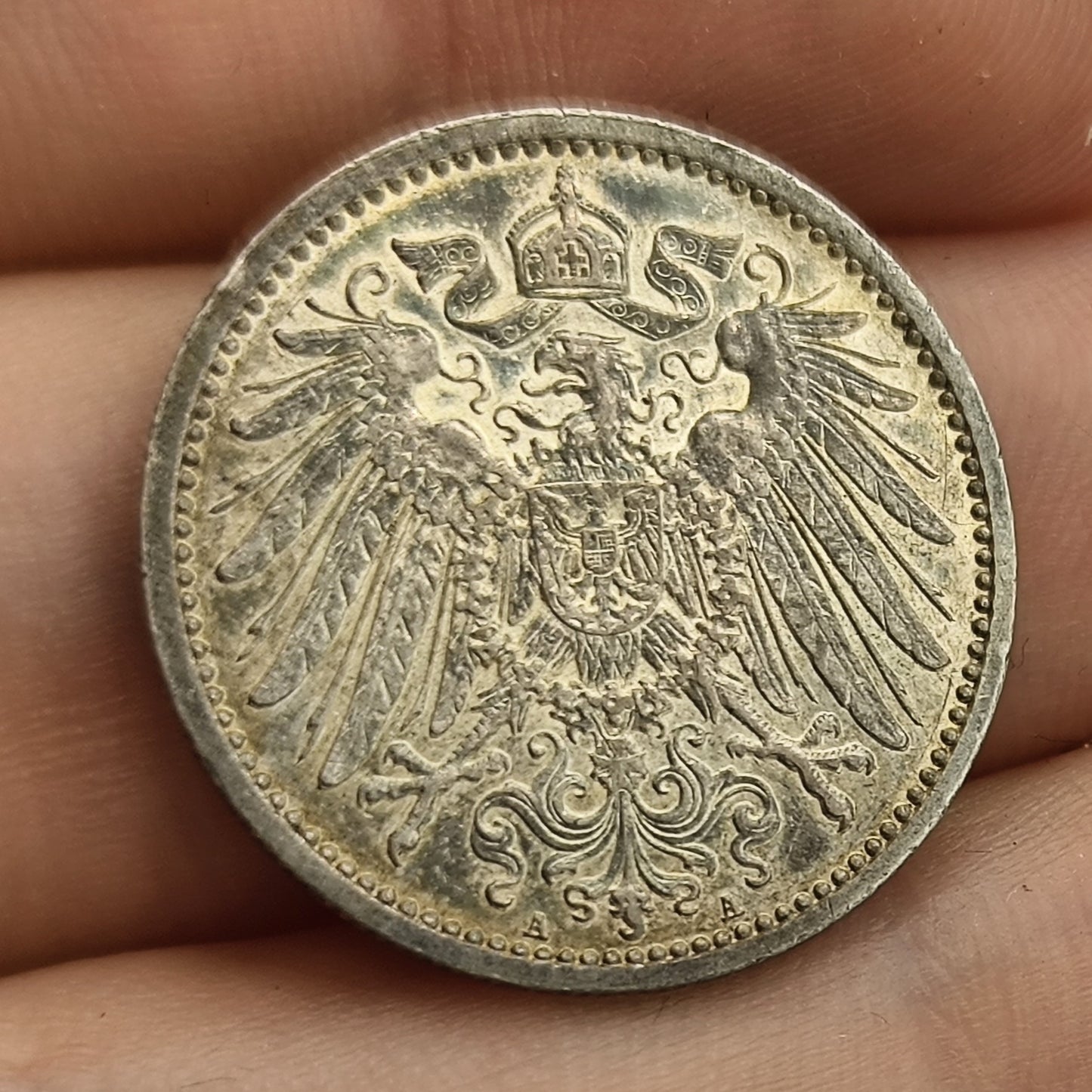 Germany 1911 Silver 1 Mark Deutsches Reich Coin - High Grade
