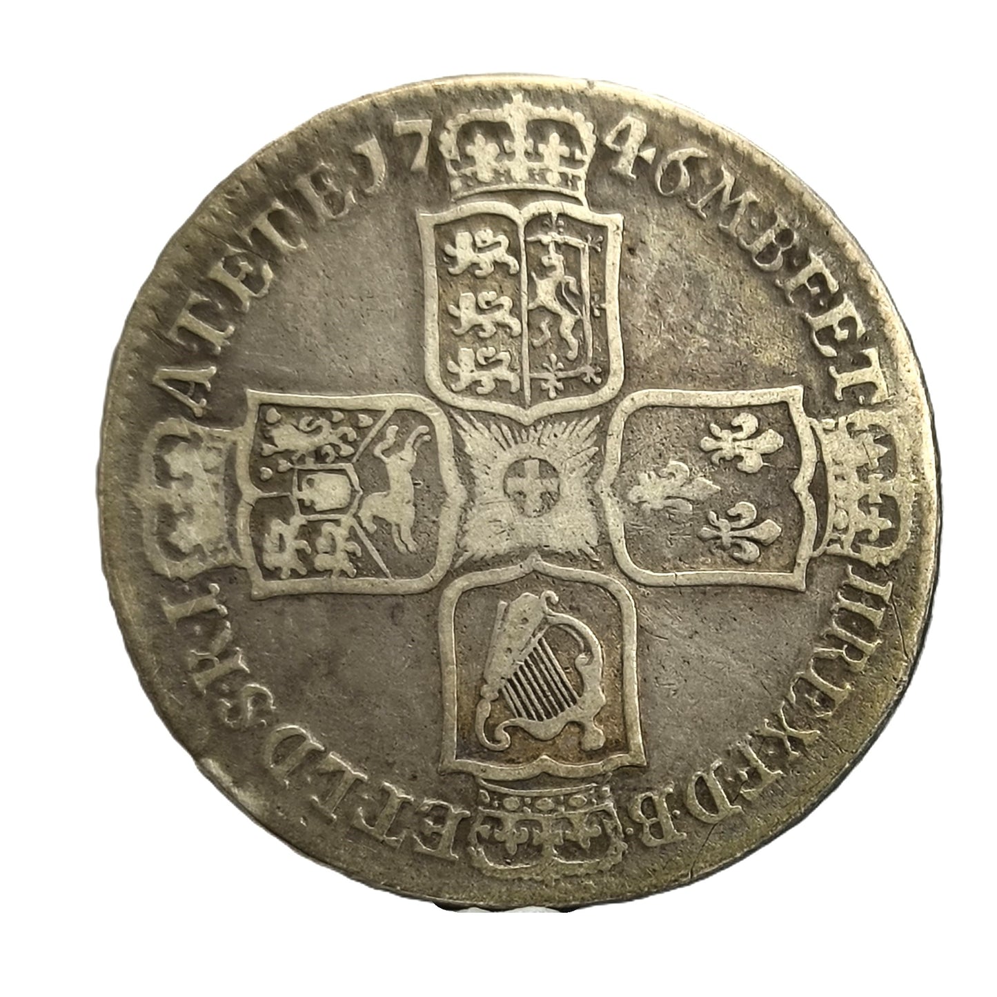 Half Crown 1746 George II Lima British Silver Coin