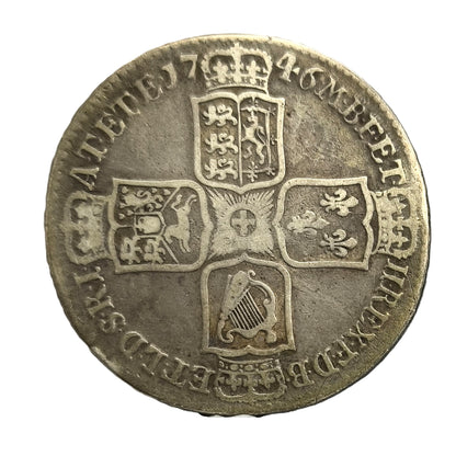 Half Crown 1746 George II Lima British Silver Coin