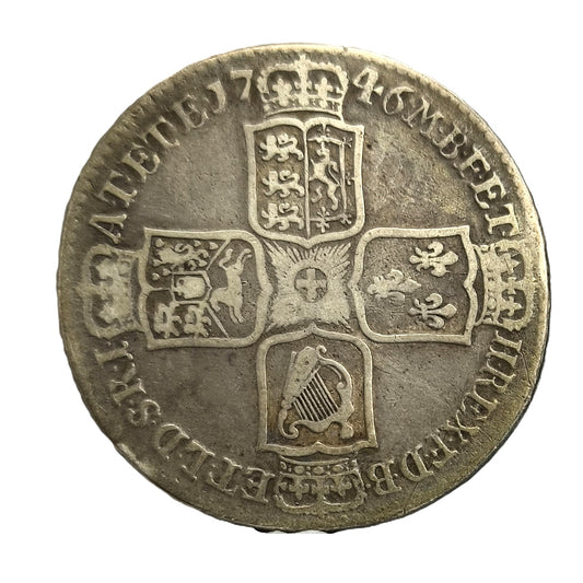 Half Crown 1746 George II Lima British Silver Coin