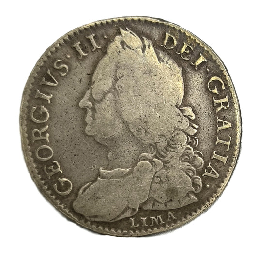 Half Crown 1746 George II Lima British Silver Coin