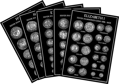Kings and Queens of Tudor England Coin Poster Set